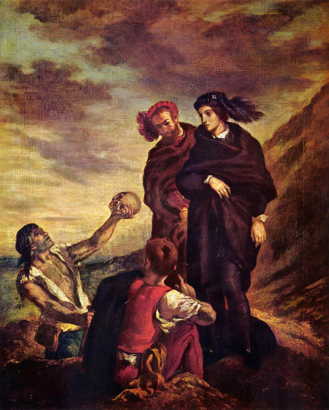 (Horatio ve Hamlet), Mezar Kazıcı Sahnesi) Eugene Delacroix, 1839