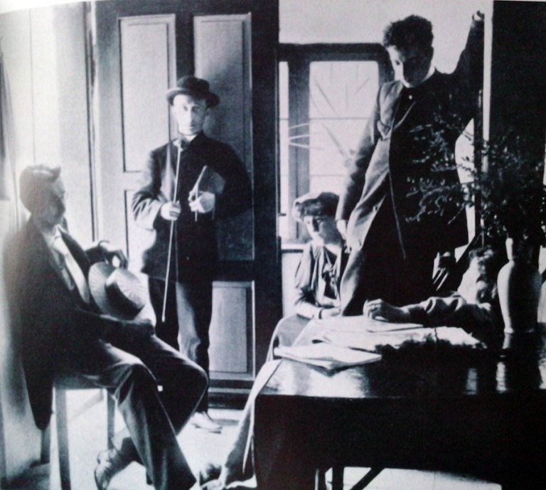Rainer Maria Rilke ve Lou Salome arkadaşlarıyla birlikte.