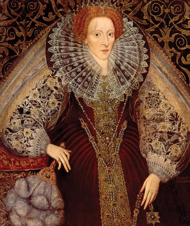 I. Elizabeth'in, MS.1585-90 arası yapılan bir portresi. Kraliçenin karizması öyle güçlüydü ki, dediklerine göre, sadece bir dokunuşla hasta halkını iyileştirebilirdi. © Getty