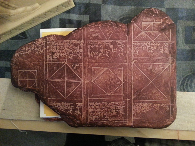 (M.Ö 1750 yılından kalma geometri bilimi kullanılmış bir Babil tableti)
